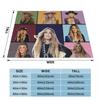 Lainey Wilson - Country's Cool Again Portrait Blankets Warm Flannel Throw Blanket Cover for Bed Living room Picnic Travel Couch