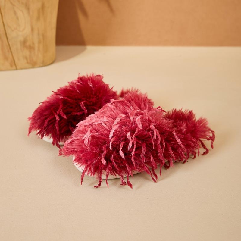 Cross-border Foreign Trade Wholesale New Mao Mao Slippers Women's Home Slippers Thick-bottomed Non-slip Piled Thermal Cotton Slippers