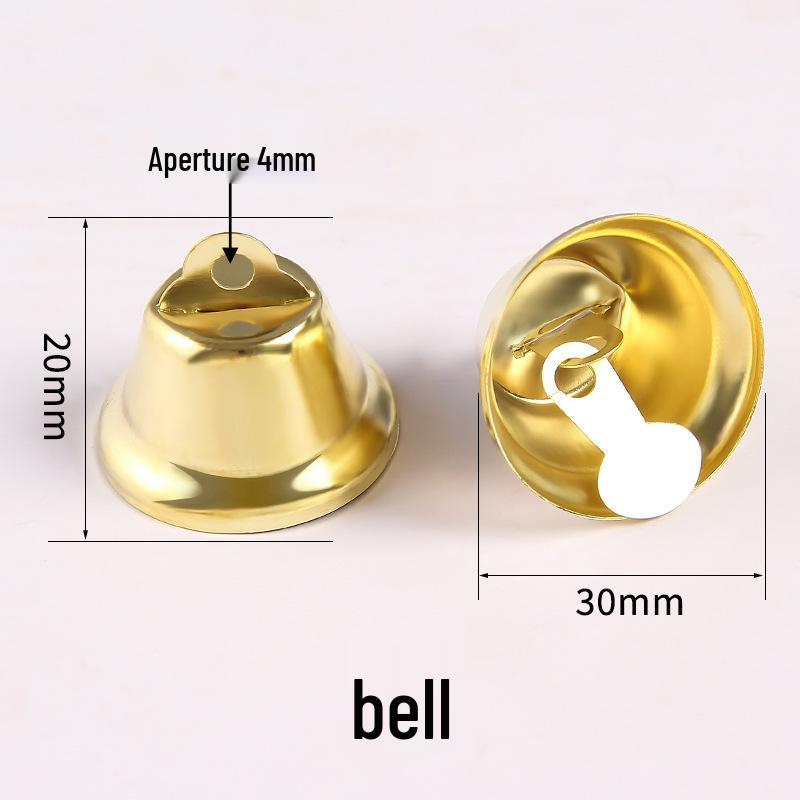 Retro Handmade Gold Christmas Trumpet Bells DIY Ornaments Pendant