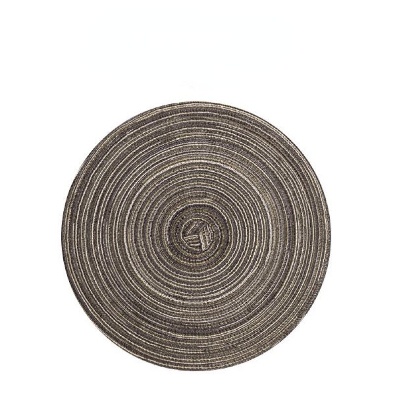 Round Table Mat Woven Ramie Placemats Anti Slip Dining Table Mats Non-Slip Tableware Bowl Pads Kitchen Drink Cup Coasters