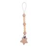 Baby Pacifier Clip Chain Wooden Star Holder Soother Pacifier Clip Leash Strap Nipple Holder For Infant Nursing Nipple Clip Chain