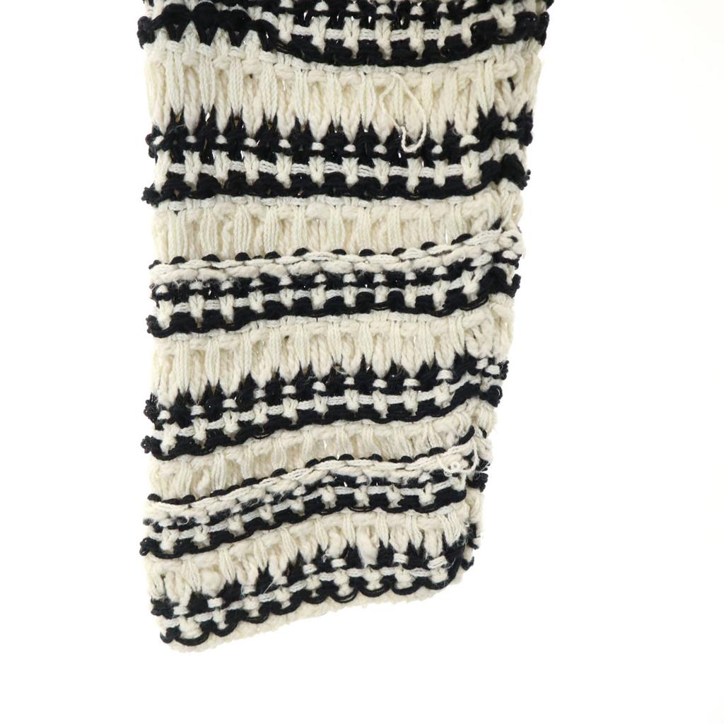 BATONER Border Pattern Long sleeve knit 1 Ivory Women Used