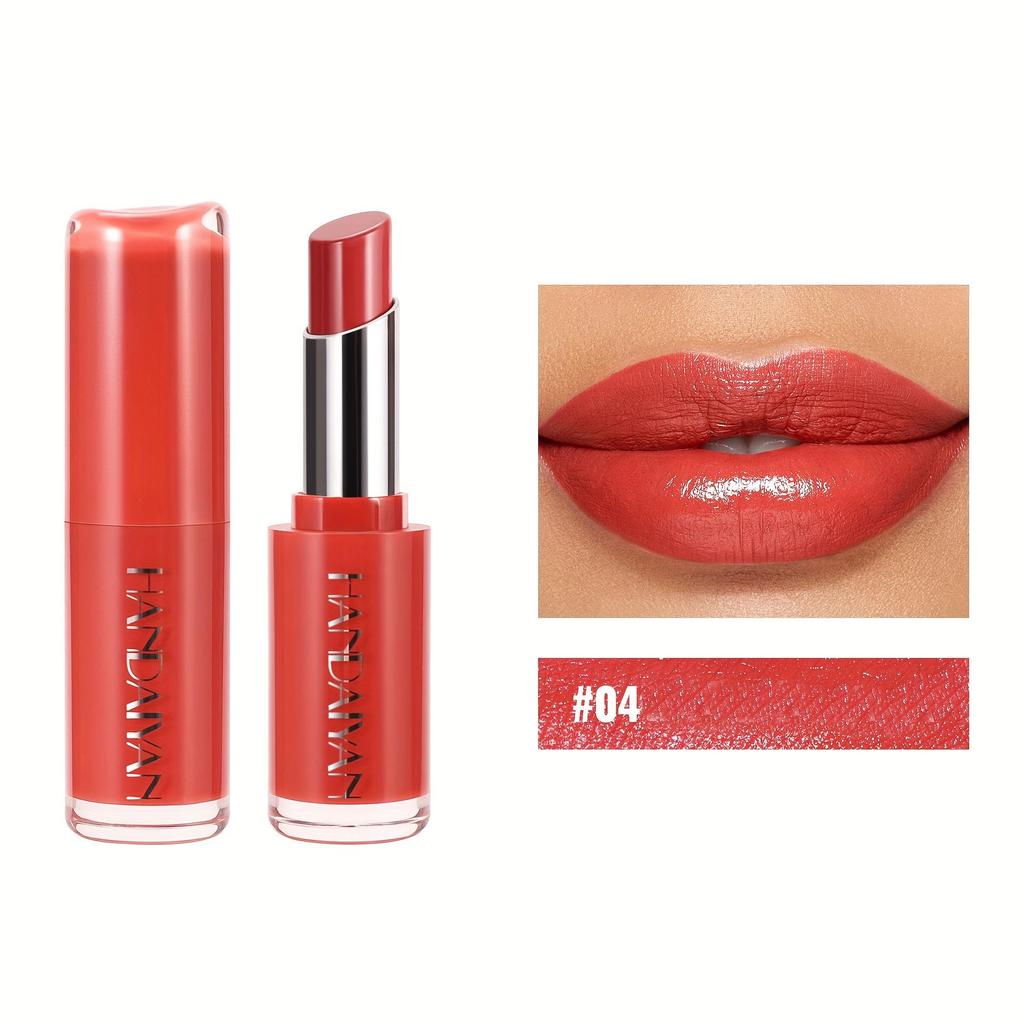 Pflegender Lippenstift Wasserdicht Lipgloss Schweißresistent, Lang anhaltende Feuchtigkeitspflege, Reichhaltige Farbabgabe für volle, glänzende Lippen