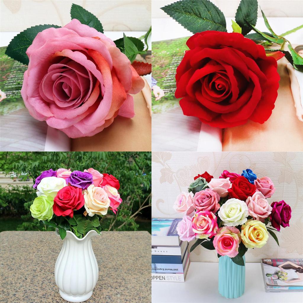 Beautiful 5set Fake Silk Roses Ideal For Wedding Bouquets And Party Decorations