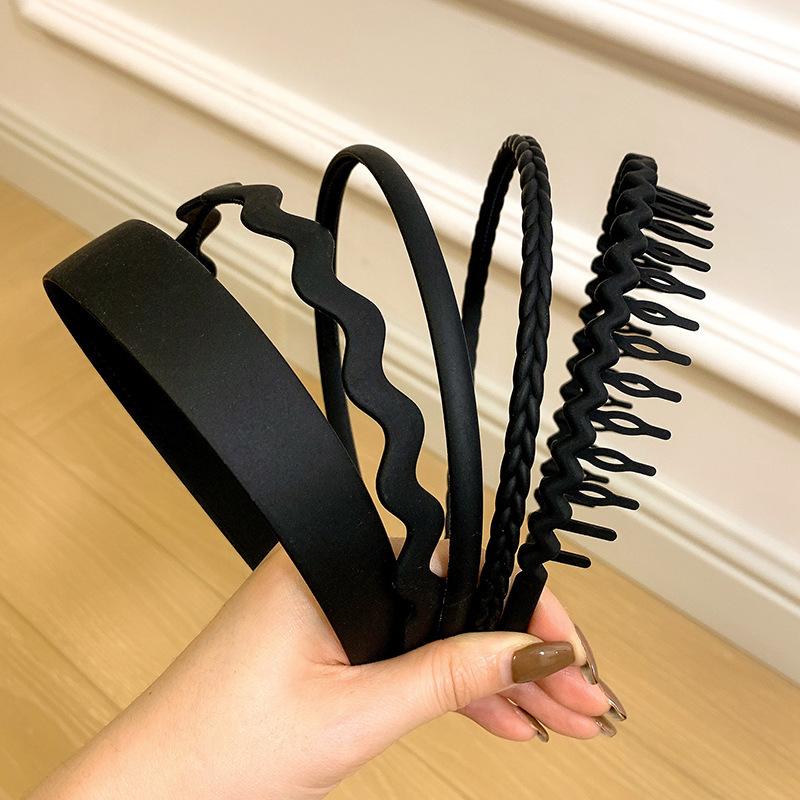 Matte Finish Toothed Headband for Women - Non-Slip Hair Band for Face Wash, Skincare & Crushed Hair Styling, Summer Essential