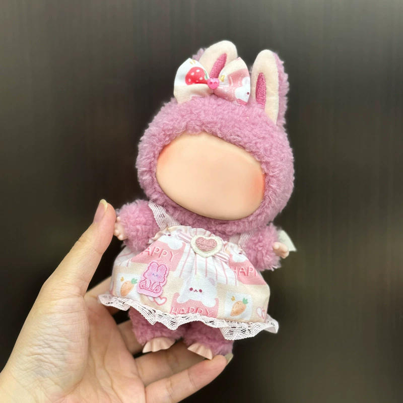 2025 New Labubu Clothes Outfit Accessories for Universal 17cm V2 V1 Plush Idol Doll's Clothing Leisure Trend Doll