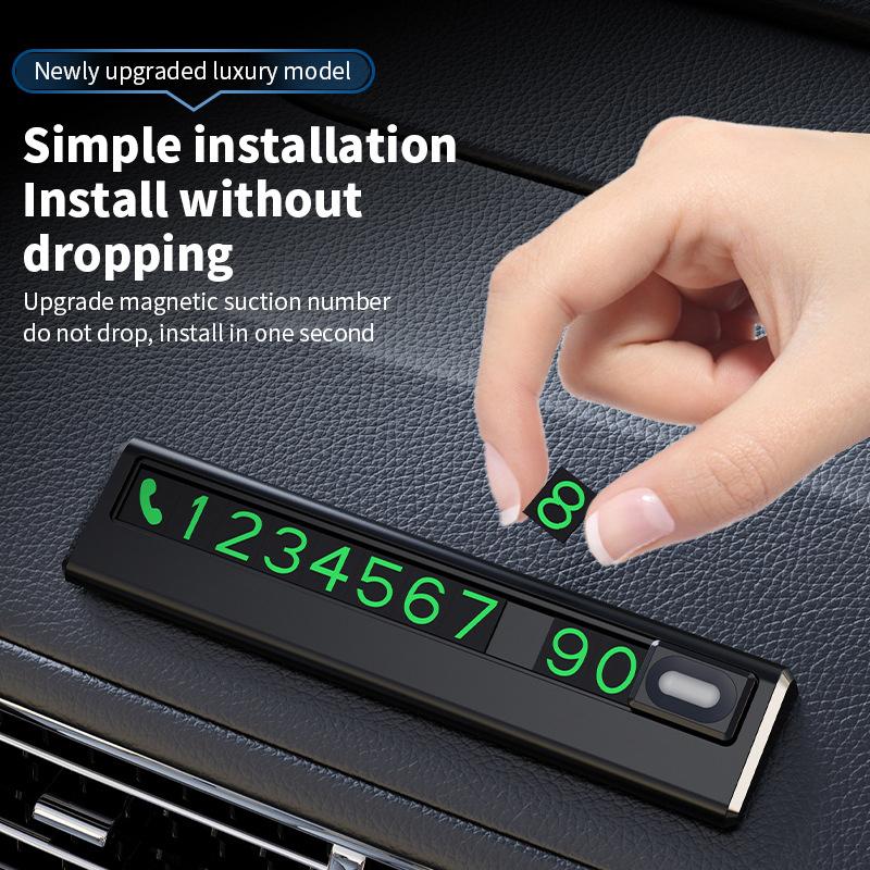 Beautiful And Simple Temporary Parking Number Plate,With 5 Sets Of Numbers, Economical And Practica 1Pc