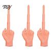 Middle Finger Prank Toys 1/2Pcs 3-Stage Telescopic Toy, 3D Printed Hand Portable Toy Prop, Realistic Retractable for Stress Relief