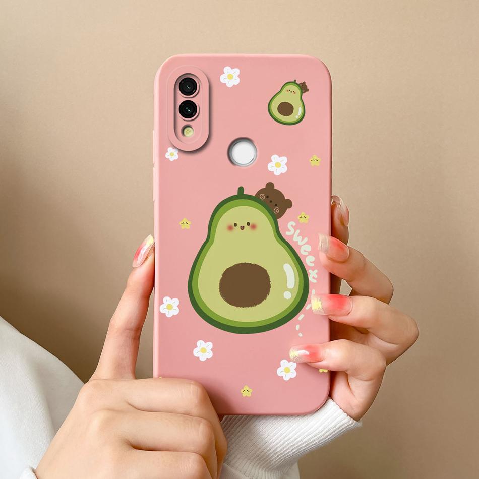 Case Cover For Redmi 7 Cartoon Soft Smooth Liquid Silicone Full Protection Anti Choc Phone Cover For Xiaomi Redmi7 Bumper Fundas
