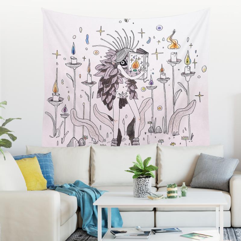 

Декоративный гобелен в стиле бохо, художественный фон, подвесная ткань для гостиной, спальни, абстрактное искусство, гобелен, тапиз 100X75CM