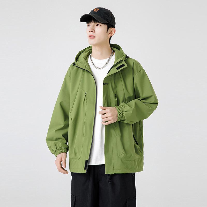 Spring and Autumn Large Size Loose Men's Hooded 3-in-1 Outdoor Jacket Fat American Jacket