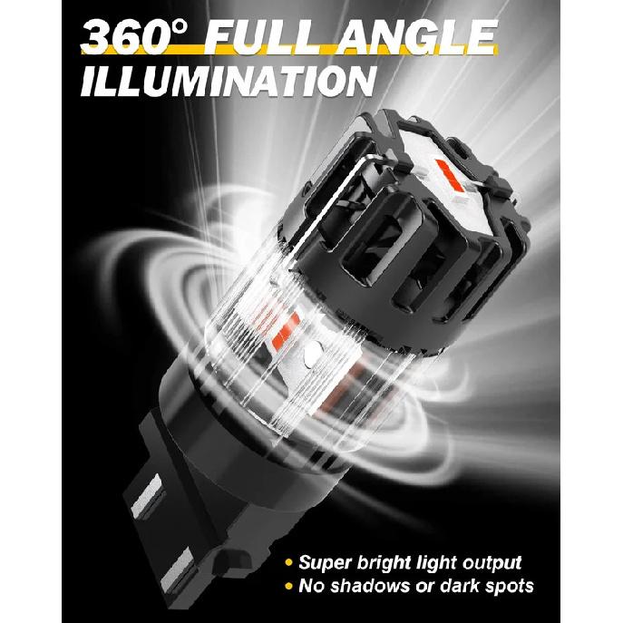 2pcs T25 3157 Canbus Led Car Lights P27W P27/7W Turbo Diode DC 12V Auto Car Light For VW Touran Passat B6 B7 B8 Caddy
