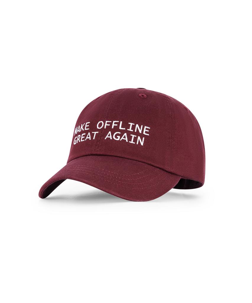 VESTIRYA Witty Lettering Ball Cap Burgundy