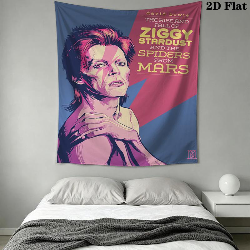 David Bowie Wall Tapestry Artistic Homage Tapestry Wallmounted Background Cloth Wall Covering Decoration Atmospheric Background Cloth Home Decor