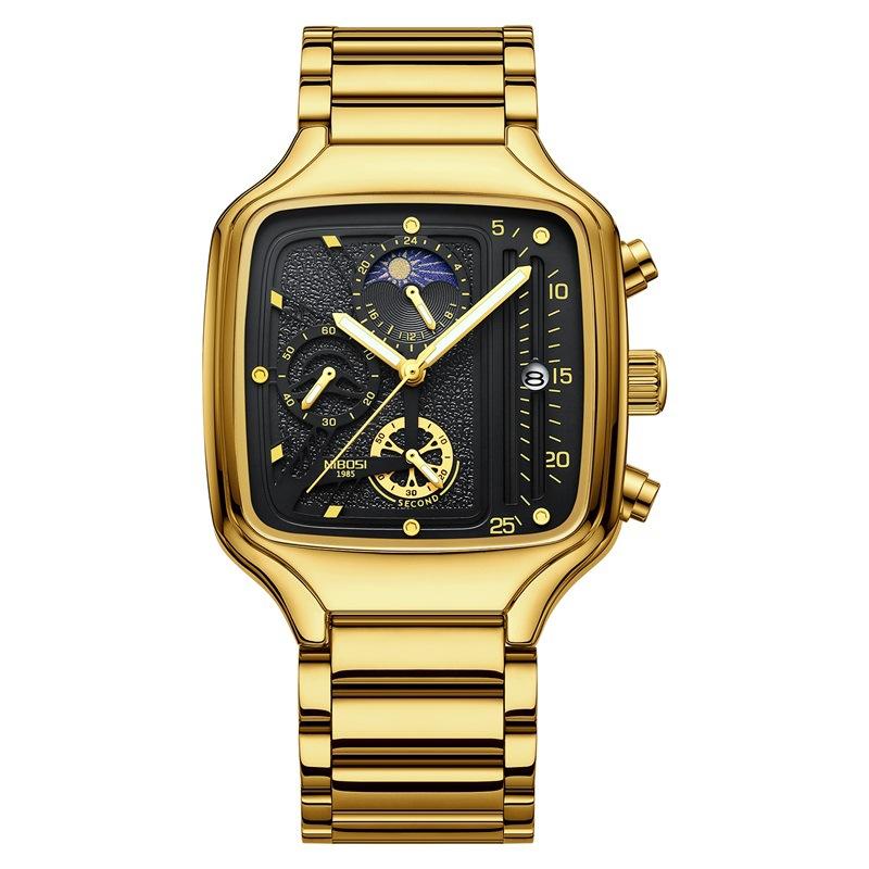 Display Student Watch Waterproof Calendar Personalized Square Quartz Watch
