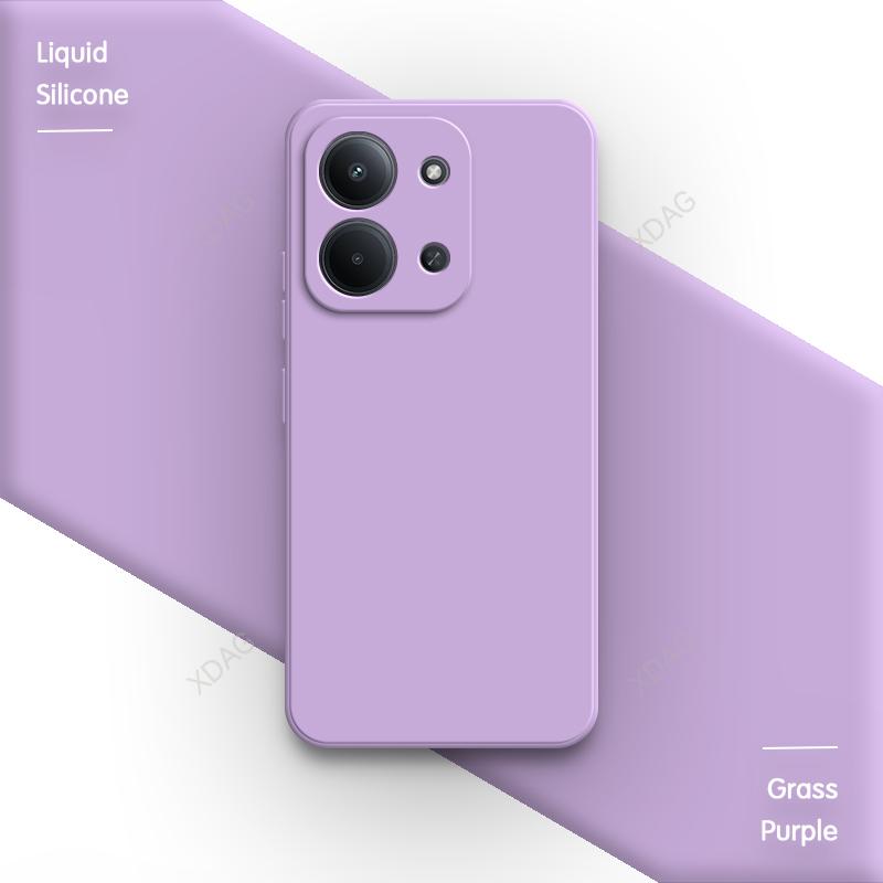 Original Soft Phone Case for Redmi 15C 15R 4G 5G 171mm 173mm Square Cute Liquid Silicone Simple Lens Protection Back Cover Funda