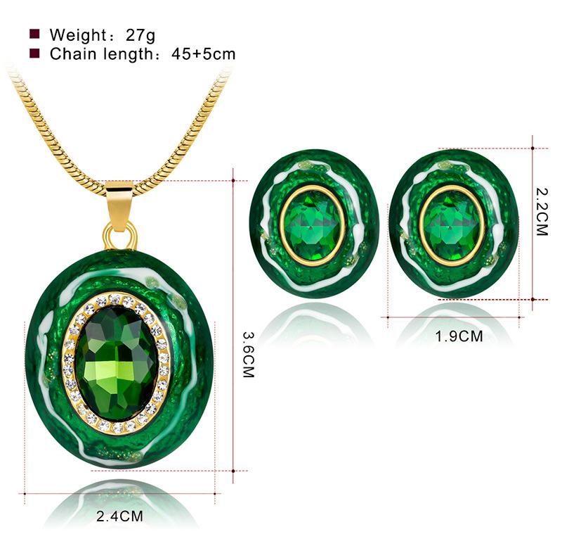 Creative High Grade Alloy Pendant Set Fashionable Concise Necklace&Earrings Wear Decoration