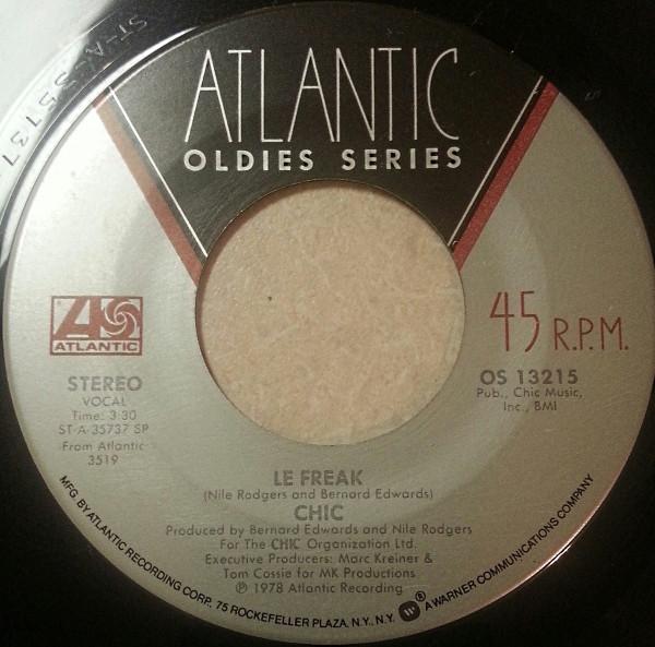 

7inch Record CHIC Le Freak I Want Your Love OS13215 Atlantic 1980 US SoulFunk Used