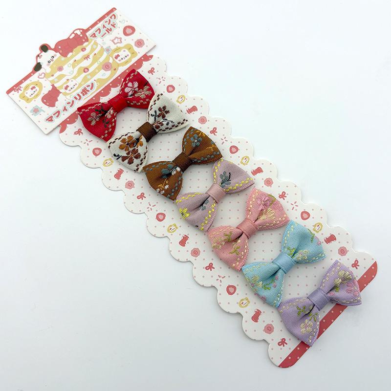 Chinese Floral Embroidery Bow: DIY Accessories for Children's Hair, Clothing, Shoes, Hats, Gifts, and Decorations.