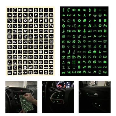 Autocolante luminoase Decalcomanii pentru personalizarea bordului și consolei centrale Design transparent PVC ignifug Impermeabil