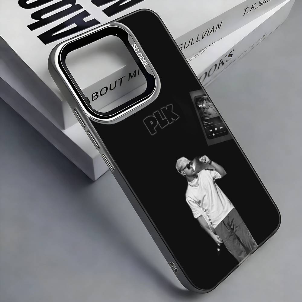 

PLK French Rapper Colorful Silver Back Phone Case For IPhone 17 16 15 14 13 12 11 Plus Pro Max Plus iPhone17