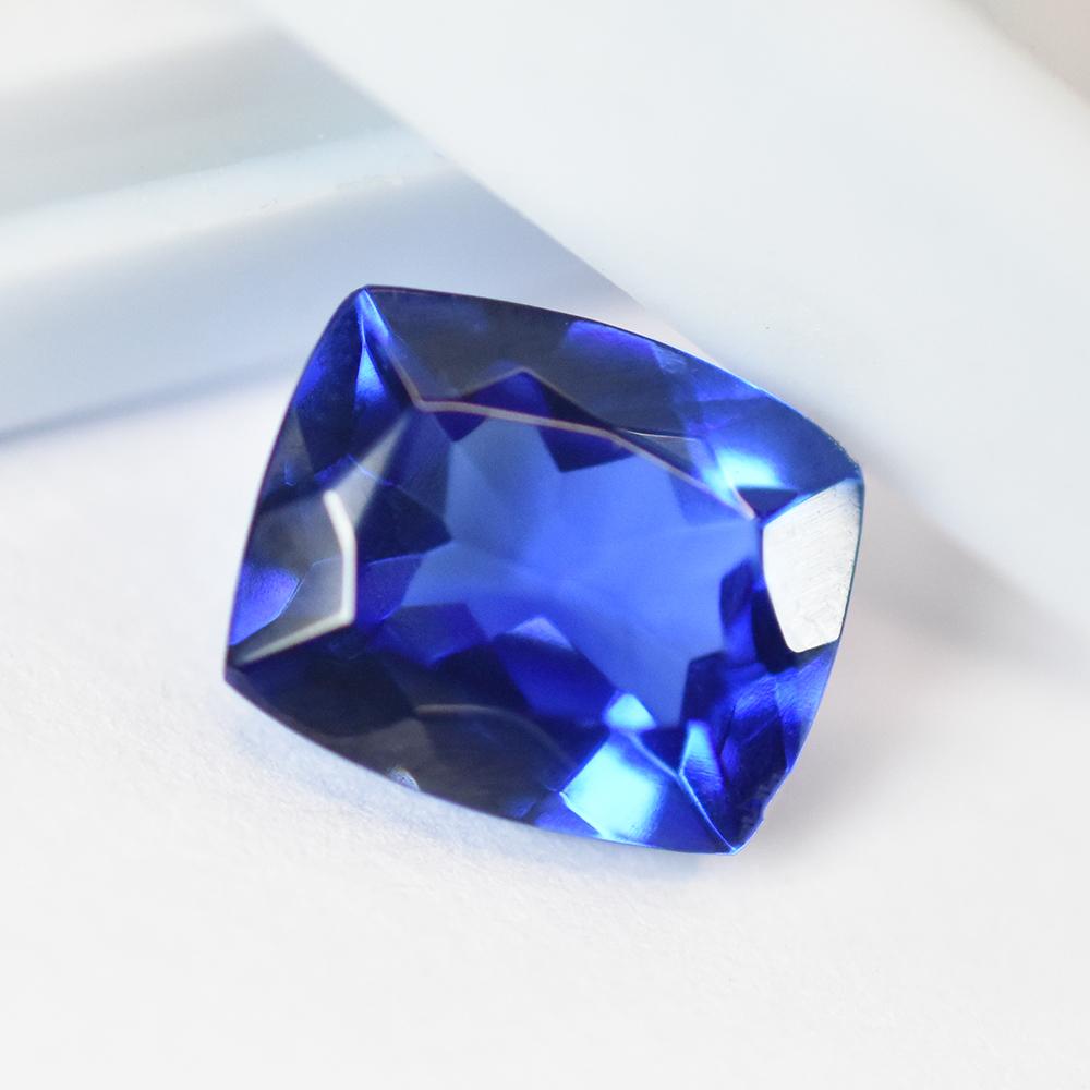 Natural Blue Tanzanite Loose Gemstone 7.50 Ct Cushion Shape Tanzanian for Jewelry Making and Crafts