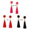 Bohemia Temperament Pompon Tassel Ear Pendent Long Fringe Eardrop Dangle Earrings Ladies Jewelry Christmas Gift