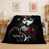 Black Butler Cartoon Anime Flanelldecke Weiche Warme Überwurfdecke für Schlafzimmer Wohnzimmer Bett Reise Camping Picknick Geschenk