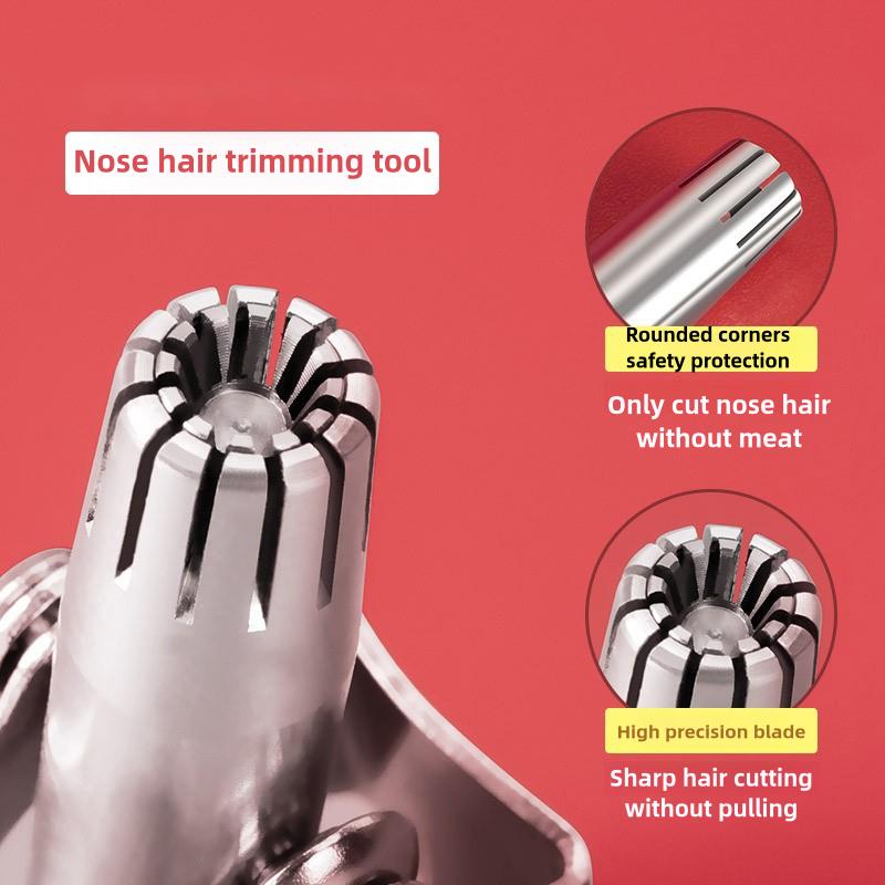 Жууға болатын портативті құлақ шаш триммері Тот баспай Тазалау Ауырсынбайтын мұрынды шашты кетіру Ерлерге арналған портативті ұстара төмен шу.