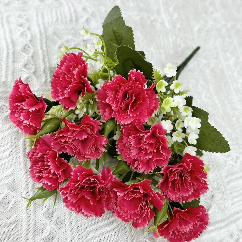 

Artificial Flower Mini Carnation Wedding Hotel Restaurant Decoration Desktop Magenta