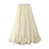 Mesh Half Body A- Line Large Swing Fluffy Skirta Big Hemline Pettiskirt