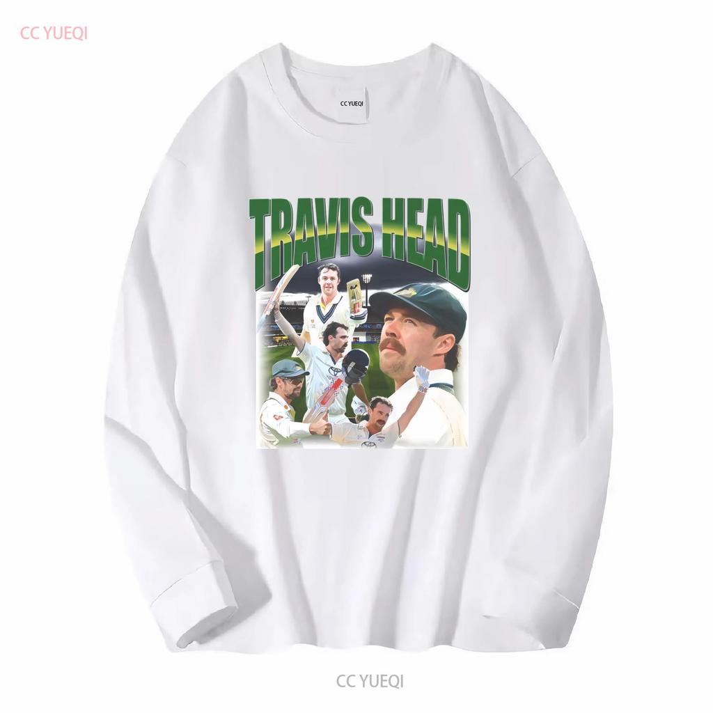 Travis Head Australian Cricket T Shirt Long or Short Sleeves Vintage Washed Comfortable Stretched Soft Casual Versatile