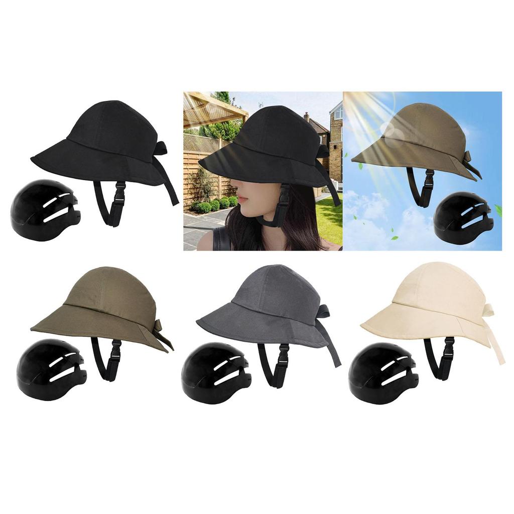 Bicycle Helmet Adult Bike Helmet Hat Shaped Helmet Impact Resistant Hat Type Helmet for Women Unisex Female School Everyday Wear