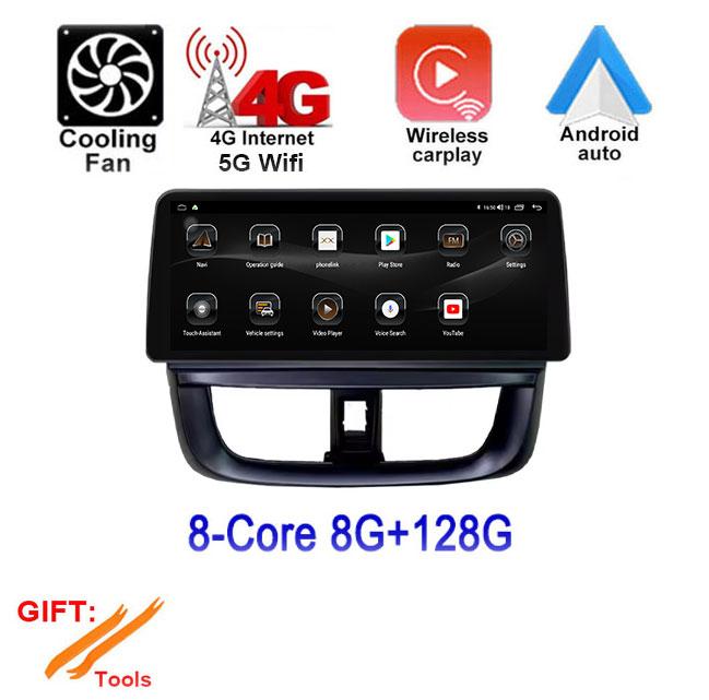 12.3 Inch Android 14 For Toyota VIOS / YARiSL / VIOS FS 2017-2019 Car Multimedia Player Stereo BT Carplay Wifi