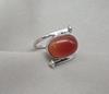 Carnelian Sterling Silver Ring Handmade July Birthstone Jewelry Gemstone Gift for Women