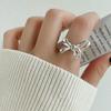 Dongdaemun Butterfly Pearl 925 Sterling Silver Fashion Ring - Simple Luxury Women's Trend.