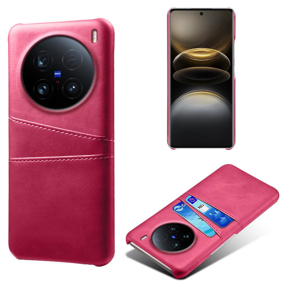 For Vivo X100 Ultra 5G Case Dual Card Slots PU Leather + Hard PC Phone Cover