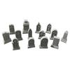 Miniature Scene Layout Accessories 14 Pcs Mini Tombstone Model, 3D Printed Cemetery Gravestone Scenery High Precision Props for Tabletop Gaming
