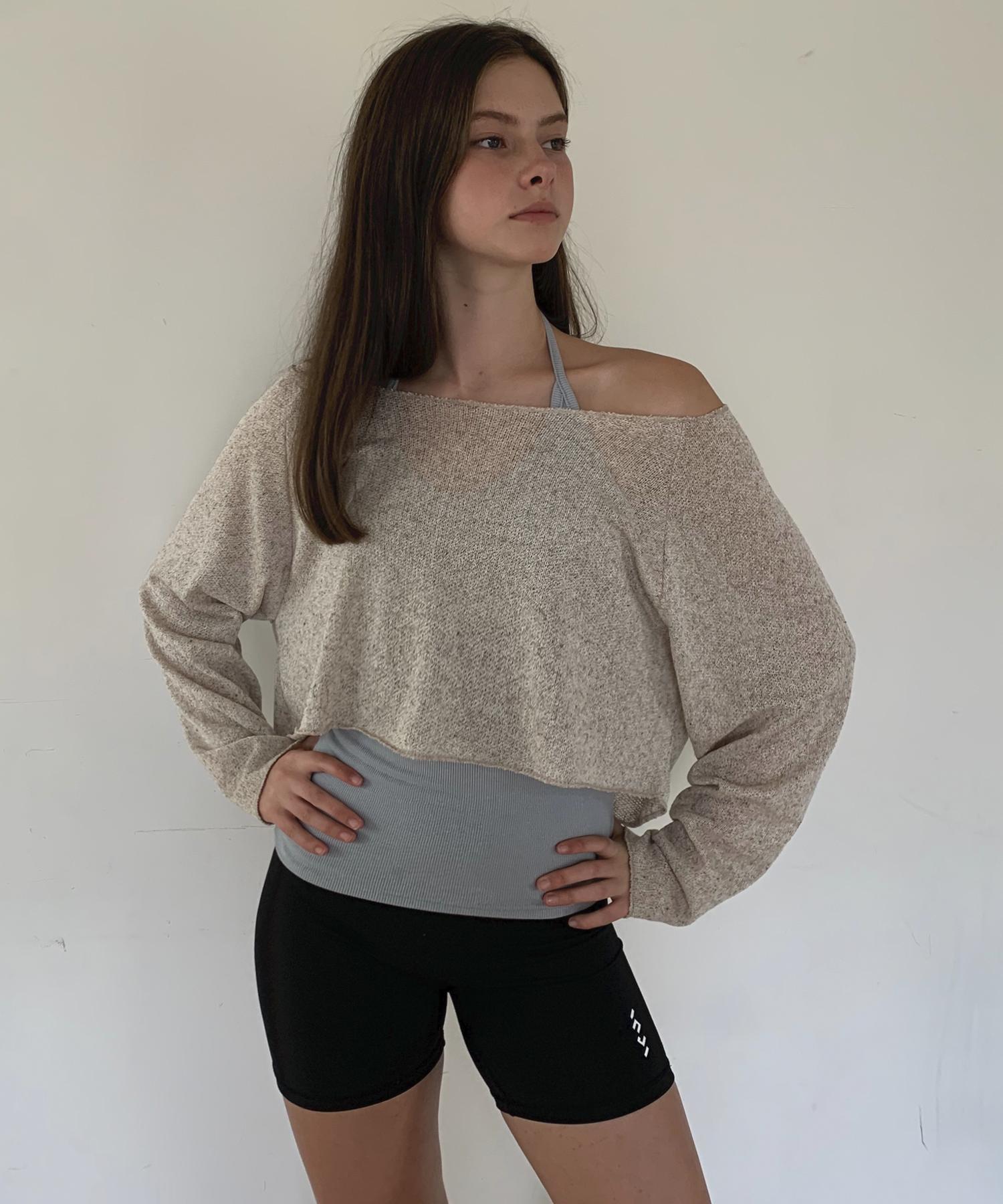 Ingi Active Linen Crop Top Beige One