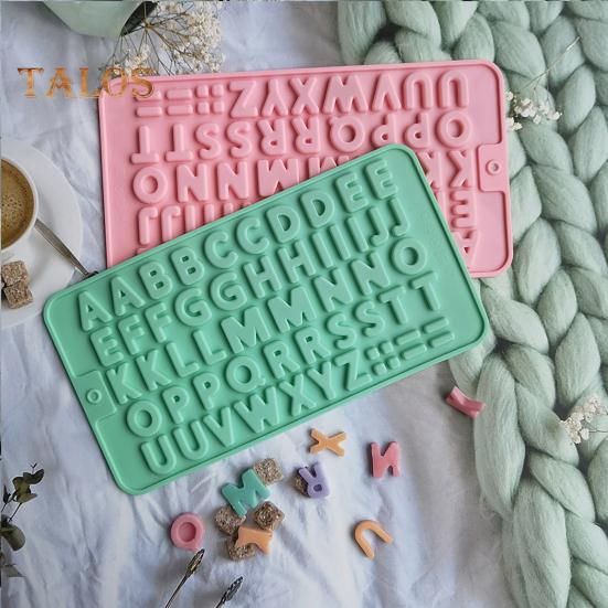 Formă de ciocolată cu alfabet Rezistență la temperaturi ridicate Aplicație largă Formă multifuncțională din silicon pentru tort de ciocolată de calitate alimentară