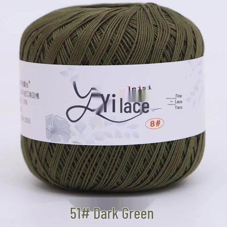 No. 8 Strong Twist Pure Cotton Yarn for Lace Thread - Fine Thread Kit for Spring/Summer Clothing.