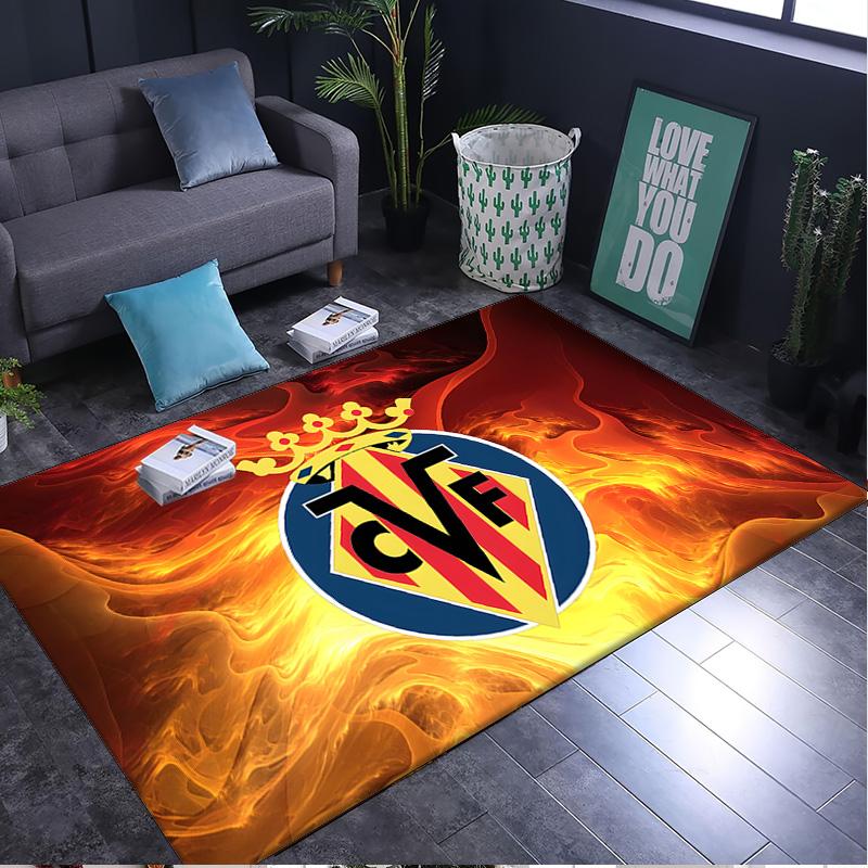 1PC rug Vill-arreal Flames Carpet, Chair Rug,Area Rug for Office Bedroom living rooms bedroom, Doormat decor Christmas fan gifts