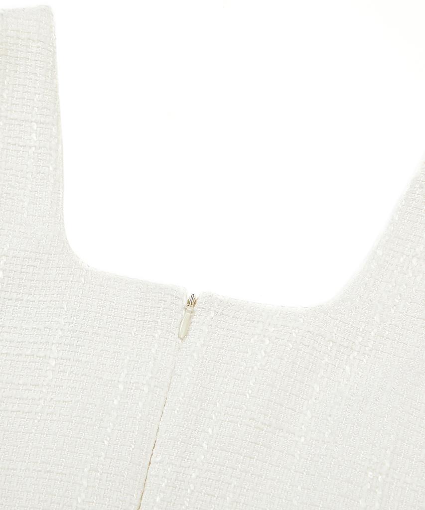 Yuhee Lace Tweed Mini Dress Ivory