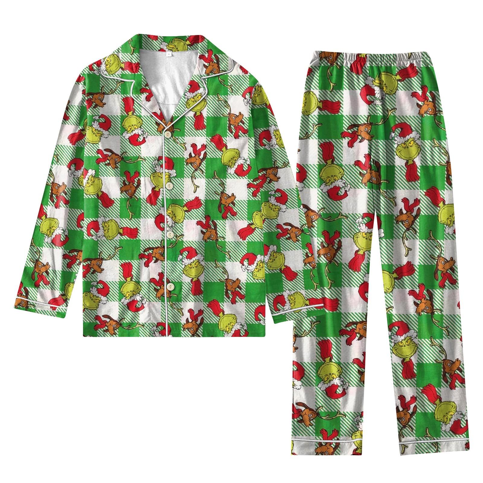 

Women s 2 Piece Printed Suit Long Sleeve Button Up Top Wide Leg Pants Suit Set Pajamas Home Casual Suit XXXL