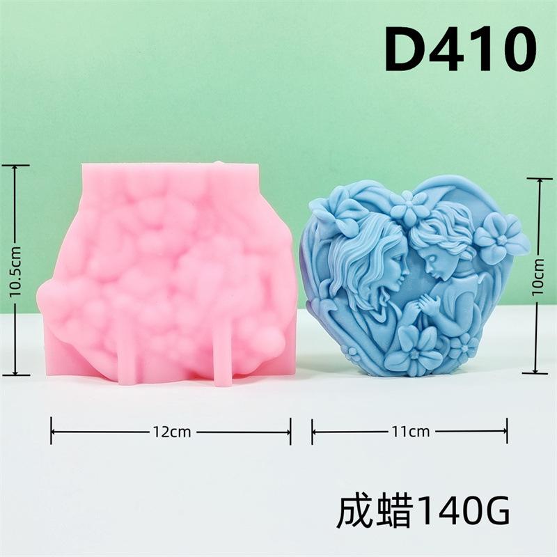 DIY Mother With Baby Statue Silicone Mold Power Hands Heart Silicone Mold Hand hold Feet Soy Wax Candle Mould For Father's Day