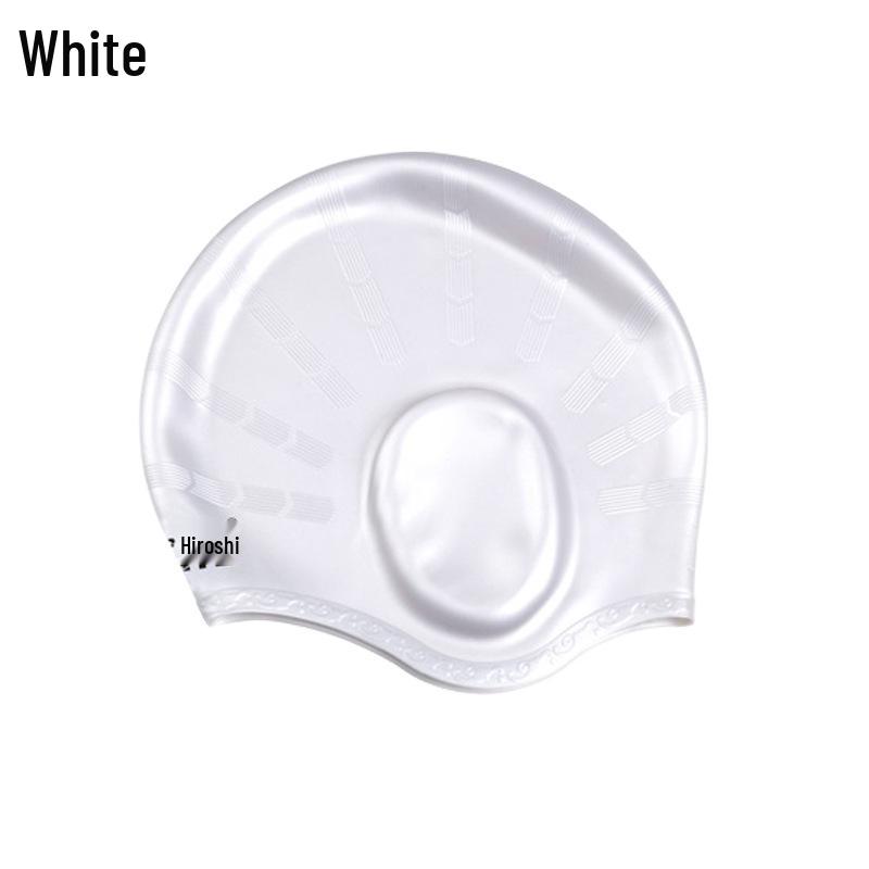 

Большая водонепроницаемая не давящая силиконовая шапочка для плавания для мужчин и женщин с длинными волосами, защита ушей, профессиональный дизайн