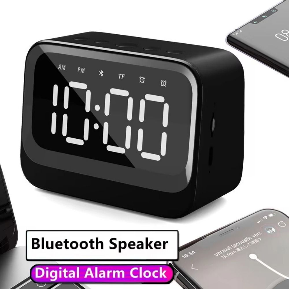 Stereo Sound Bluetooth Speaker Digital Display FM Radio Multifunctional Music Player  Desktop