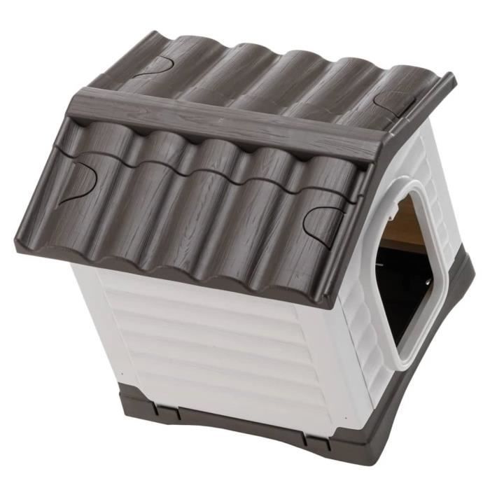 Ferplast niche pour chien dogvilla 50 43x48x44 cm gris 442649
