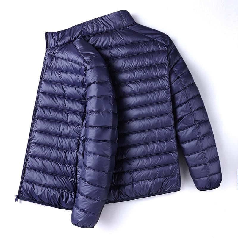 50 down jackets can be opened 24 autumn and winter new men's stand-up collar baseball jacket light and warm