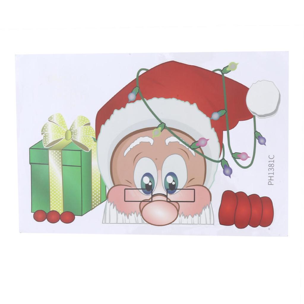 Cute Cartoon Santa Claus Elk Snowflake Window Stickers Static Decal Merry Christmas Party Scene Decor Supplies